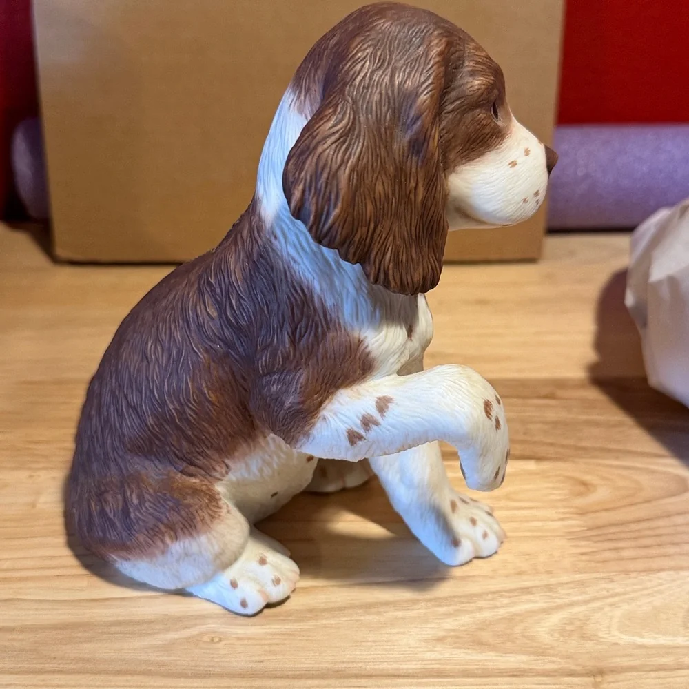 Lenox Brown and White English Springer Spaniel Puppy Porcelain Figurine - Picture 3 of 5